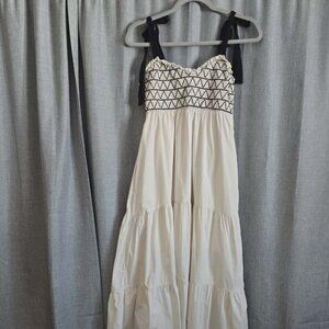 Trixxi Cream Dress with Black Label Size M